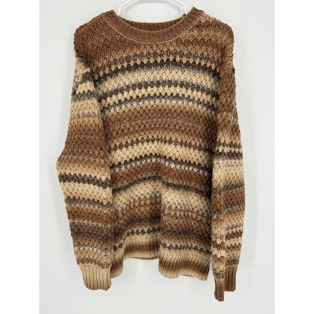 St Johns Bay Mens XXL Sweater Knit Granola 90s Retro Grandpa Core Lodge Outdoor